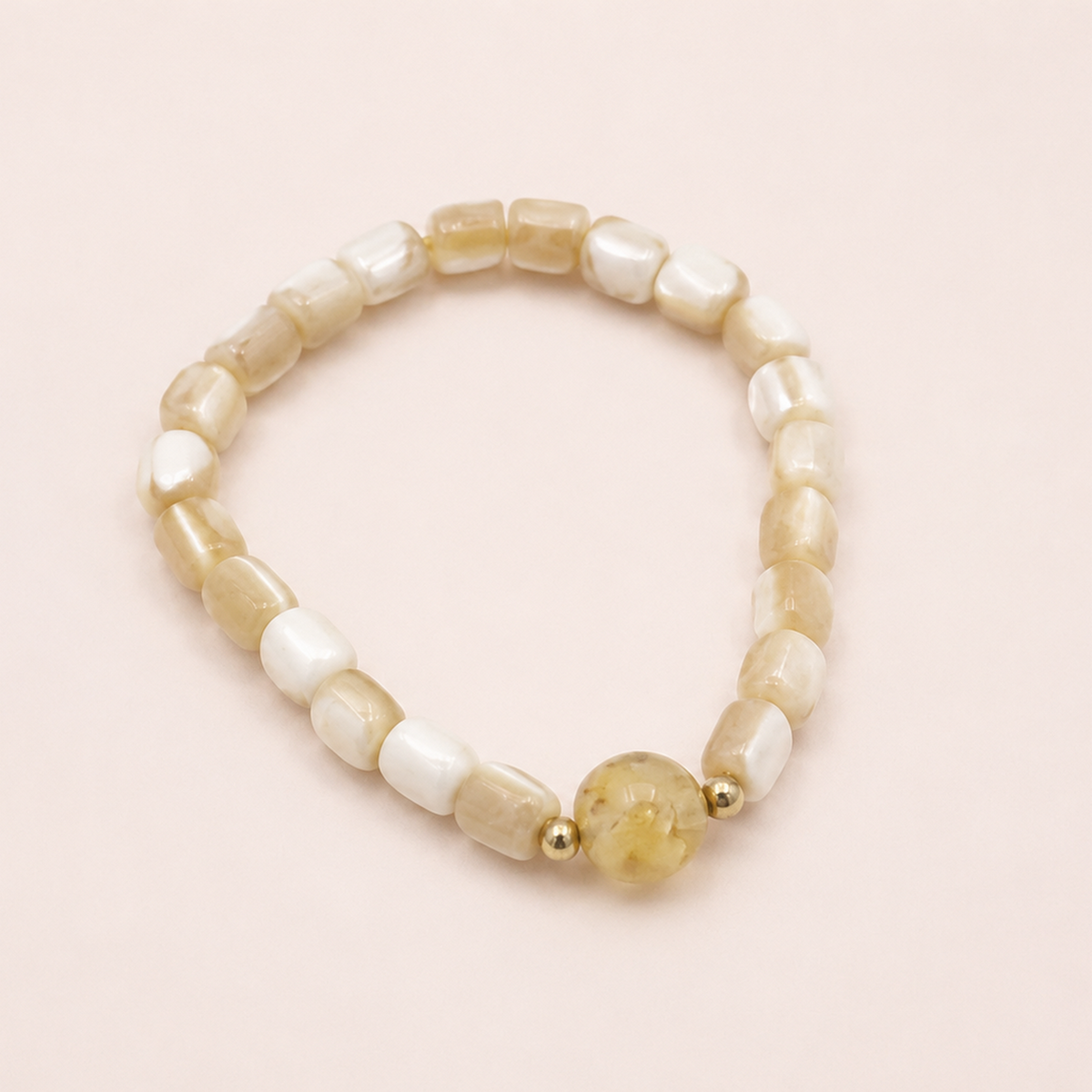 Pulseira madrepérola e citrino