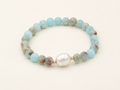 Pulseira pedras naturais azuis